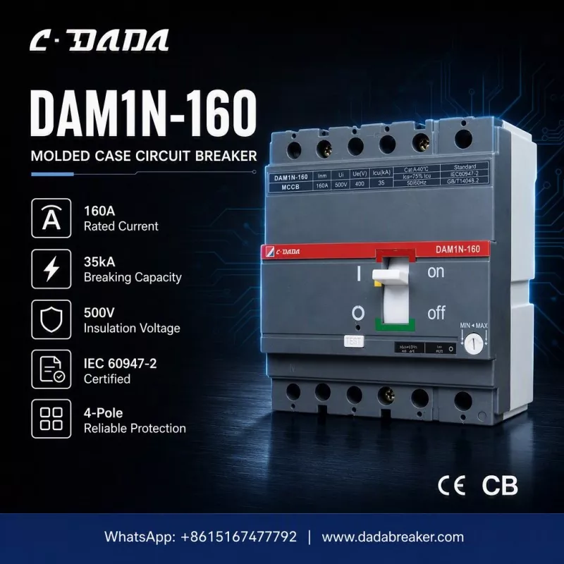 Teollisuuden verkkojen tarkkuussuojaus: C·DADA DAM1N-160 MCCB