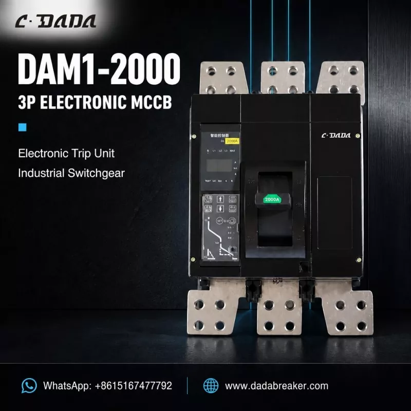DAM1-2000 3P elektroninen MCCB teollisuuskojeistoille | C·DADA Electric